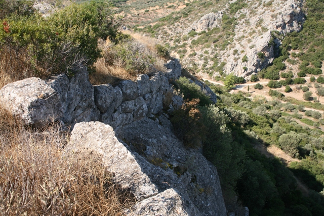 Kazarma - Sheer rock-face on the Northern side of the acropolis